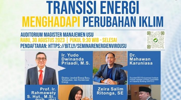 Seminar Transisi Energi Menghadapi Perubahan Iklim di Universitas Sumatera Utara (USU),